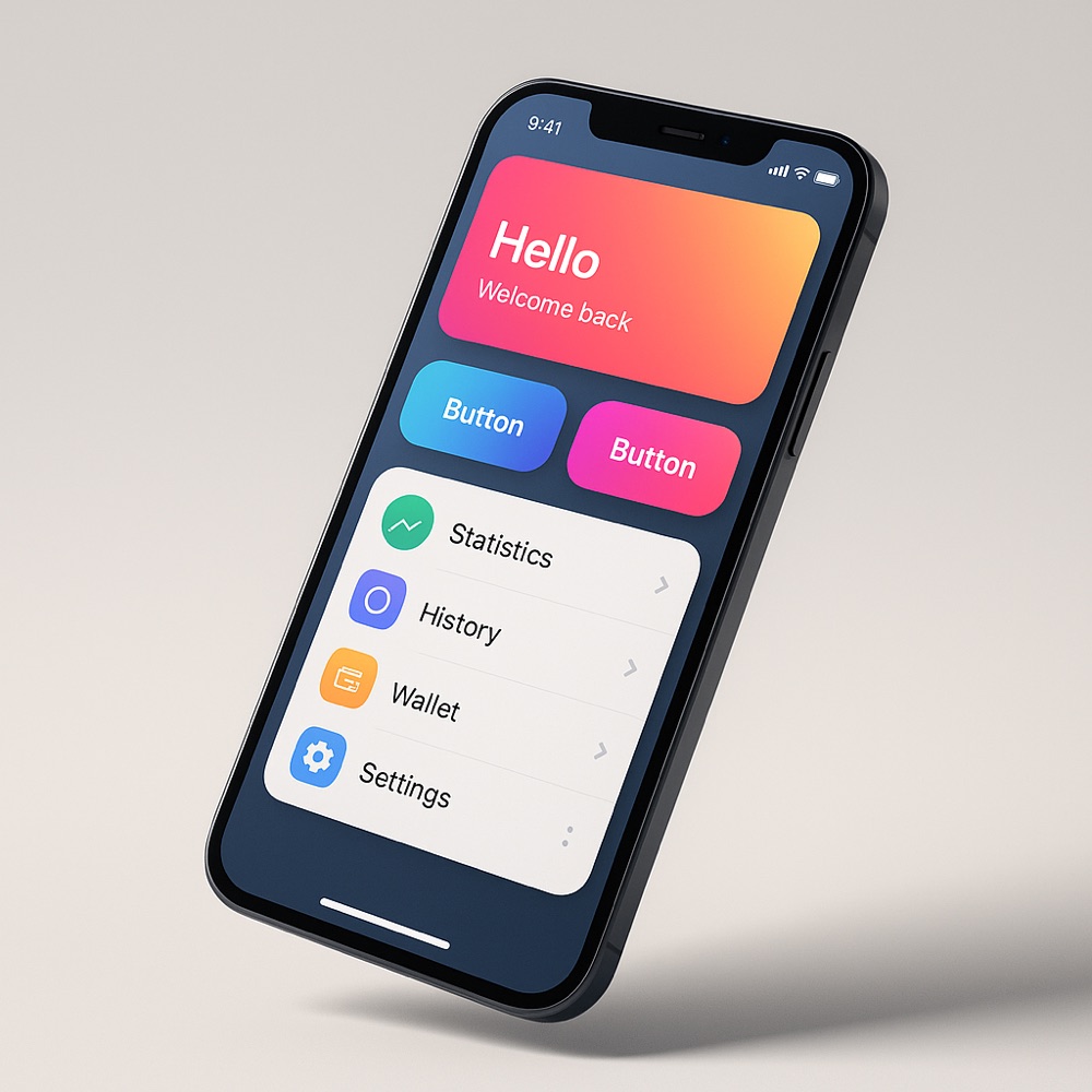App & product UI work